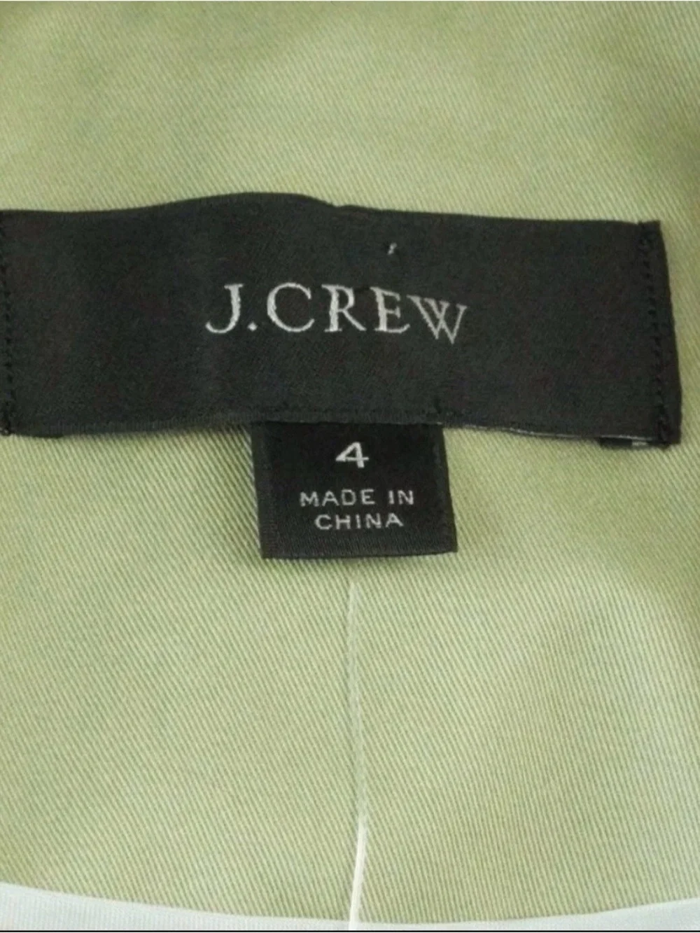 J.Crew Willa Blazer Womens 4 in lightweight Chino Pistachio Green Single Button